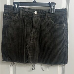 BDG Dark Gray‎ Corduroy Mini Skirt